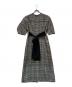 CLANE (クラネ) LOOP LINE CHECK WIDE RIBBON ONE PIECE ブラック サイズ:1：5000円