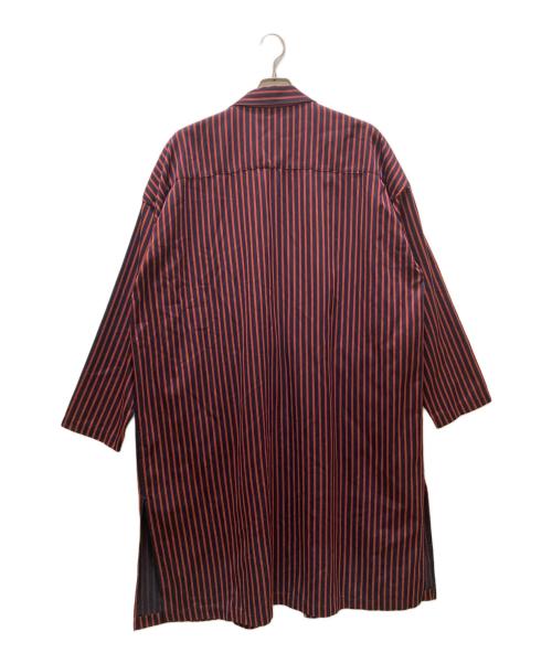 SHAREEF（シャリーフ）SHAREEF (シャリーフ) ブロックストライプ ラボコート レッド×ネイビー サイズ:2の古着・服飾アイテム