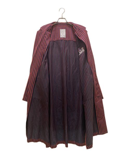 SHAREEF（シャリーフ）SHAREEF (シャリーフ) ブロックストライプ ラボコート レッド×ネイビー サイズ:2の古着・服飾アイテム