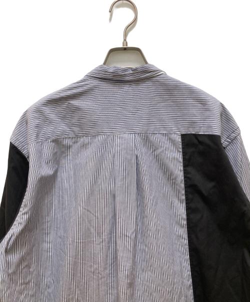 s'yte（サイト）s'yte (サイト) クレイジーストライプ ボウカラー ロングシャツ ブルー サイズ:３の古着・服飾アイテム