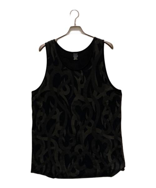 NUMBER (N)INE（ナンバーナイン）NUMBER (N)INE (ナンバーナイン) ハートトライバルカモ タンクトップ ブラック サイズ:4の古着・服飾アイテム