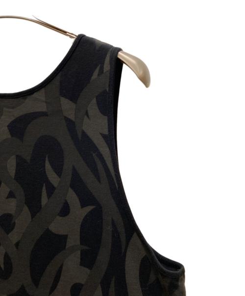 NUMBER (N)INE（ナンバーナイン）NUMBER (N)INE (ナンバーナイン) ハートトライバルカモ タンクトップ ブラック サイズ:4の古着・服飾アイテム