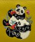 中古・古着 KEITA MARUYAMA (ケイタマルヤマ) IMURAMM (イムラム) パンダ刺繍Lジファスナー二つ折り財布 イエロー：5000円
