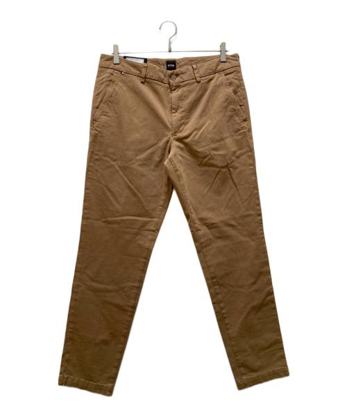 BOSS（ボス）BOSS (ボス) ストレッチテーパードパンツ ブラウン サイズ:48の古着・服飾アイテム