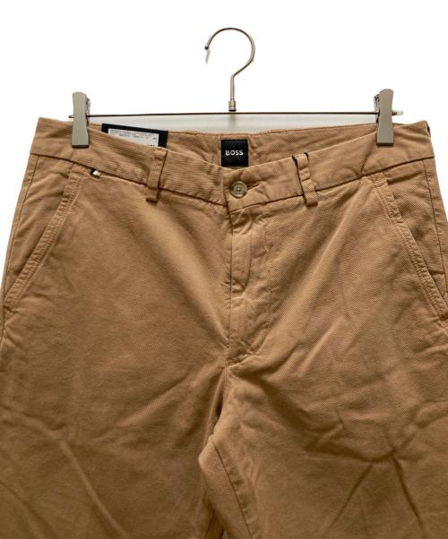BOSS（ボス）BOSS (ボス) ストレッチテーパードパンツ ブラウン サイズ:48の古着・服飾アイテム