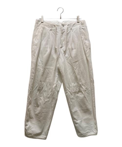 EMPORIO ARMANI（エンポリオ アルマーニ）EMPORIO ARMANI (エンポリオ アルマーニ) 1タック ワイド テーパード コーデュロイ パンツ ホワイト サイズ:46の古着・服飾アイテム