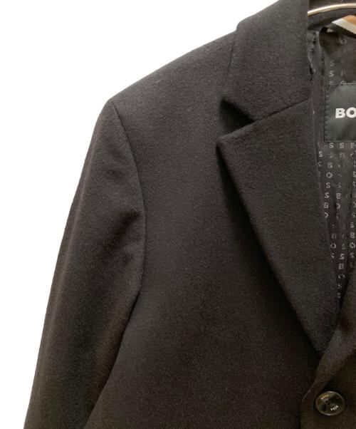 BOSS（ボス）BOSS (ボス) カシミヤ混ウールコート ブラック サイズ:48の古着・服飾アイテム