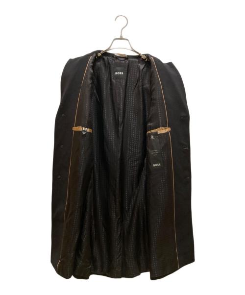 BOSS（ボス）BOSS (ボス) カシミヤ混ウールコート ブラック サイズ:48の古着・服飾アイテム