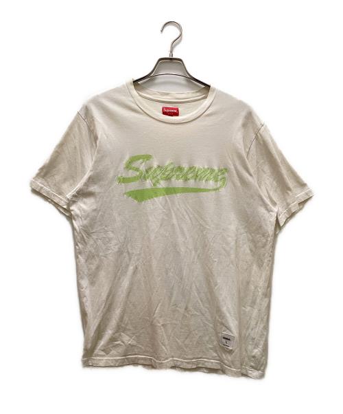 SUPREME（シュプリーム）Supreme (シュプリーム) INTARSIA SCRIPT S/S TOP ホワイト サイズ:Lの古着・服飾アイテム