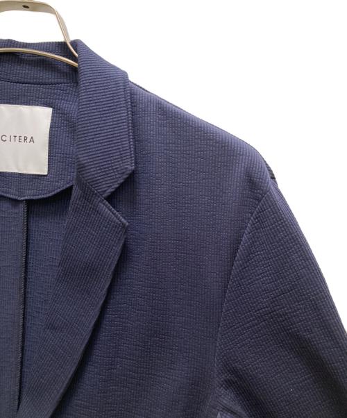 CITERA（シテラ）CITERA (シテラ) 素材切替シアサッカーテーラードジャケット ネイビー サイズ:Lの古着・服飾アイテム