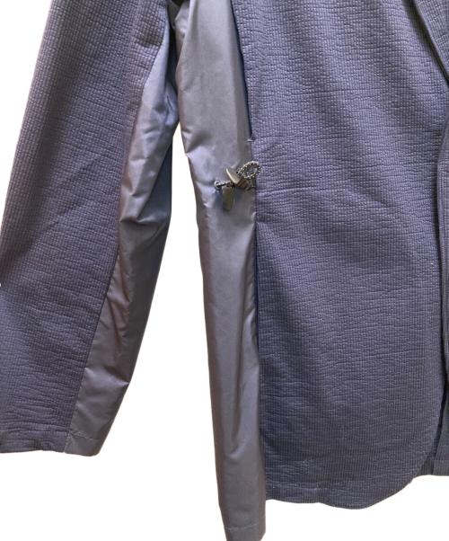 CITERA（シテラ）CITERA (シテラ) 素材切替シアサッカーテーラードジャケット ネイビー サイズ:Lの古着・服飾アイテム