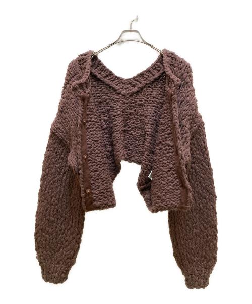 ETRE TOKYO（エトレトウキョウ）ETRE TOKYO (エトレトウキョウ) 2wayハンドニットカーディガン ブラウン サイズ:freeの古着・服飾アイテム