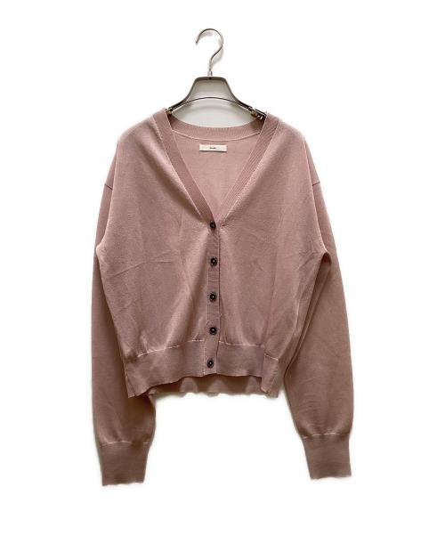 anuke（アンヌーク）anuke (アンヌーク) Highgauge Sheer Cardigan ピンク サイズ:FREEの古着・服飾アイテム