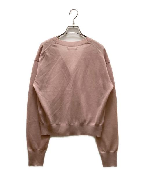 anuke（アンヌーク）anuke (アンヌーク) Highgauge Sheer Cardigan ピンク サイズ:FREEの古着・服飾アイテム