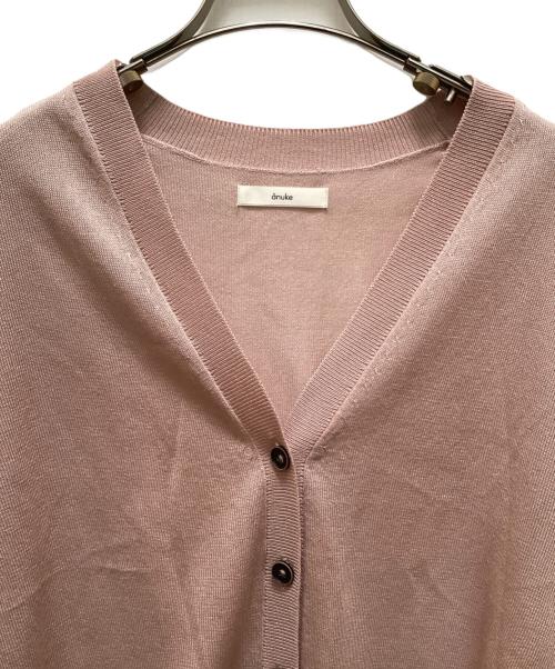 anuke（アンヌーク）anuke (アンヌーク) Highgauge Sheer Cardigan ピンク サイズ:FREEの古着・服飾アイテム