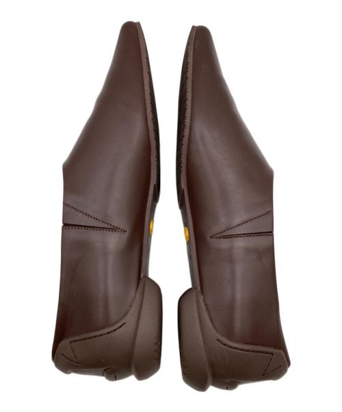 SHISEI（シセイ）SHISEI (シセイ) TIGHT SQUARE SLIPON ブラウン サイズ:23.5の古着・服飾アイテム