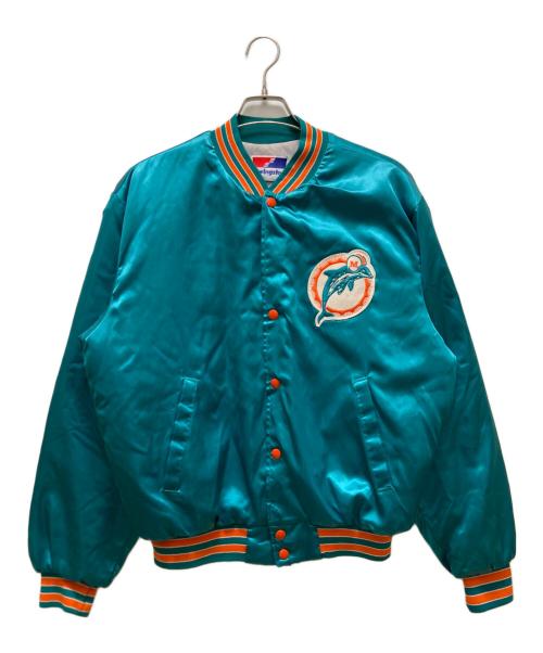 Swing ster（スウィングスター）Swing ster (スウィングスター) ワッペン付スタジャン グリーン サイズ:Lの古着・服飾アイテム