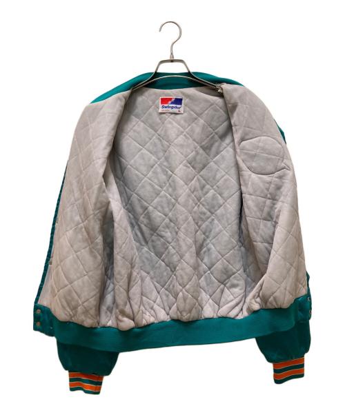 Swing ster（スウィングスター）Swing ster (スウィングスター) ワッペン付スタジャン グリーン サイズ:Lの古着・服飾アイテム