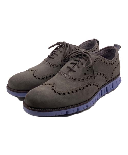 COLE HAAN（コールハーン）COLE HAAN (コールハーン) ゼログランド ウィングチップパンチングスウェードシューズ グレー サイズ:9 1/2Mの古着・服飾アイテム