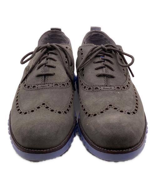 COLE HAAN（コールハーン）COLE HAAN (コールハーン) ゼログランド ウィングチップパンチングスウェードシューズ グレー サイズ:9 1/2Mの古着・服飾アイテム