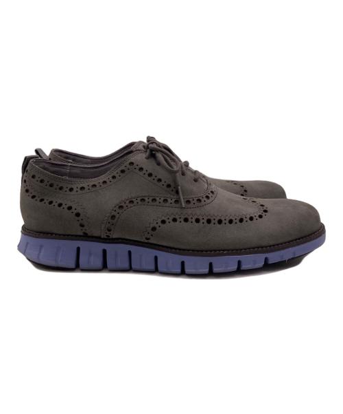 COLE HAAN（コールハーン）COLE HAAN (コールハーン) ゼログランド ウィングチップパンチングスウェードシューズ グレー サイズ:9 1/2Mの古着・服飾アイテム