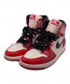 NIKE×SPIDER-MANナイキ×スパイダーマン）の古着「エアジョーダン1 レトロ ハイ OG SP "スパイダーマン・アクロス・ザ・スパイダーバース/ユニバーシティレッド"」｜ホワイト×レッド