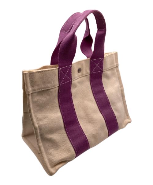 HERMES（エルメス）HERMES (エルメス) ボラボラトートPM ベージュ×パープルの古着・服飾アイテム