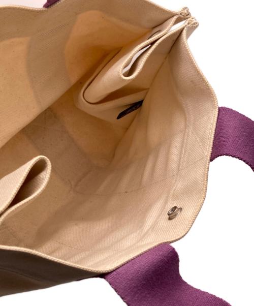 HERMES（エルメス）HERMES (エルメス) ボラボラトートPM ベージュ×パープルの古着・服飾アイテム
