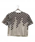 glambグラム）の古着「モノグラムコラプスTシャツ」｜ブラック×ホワイト