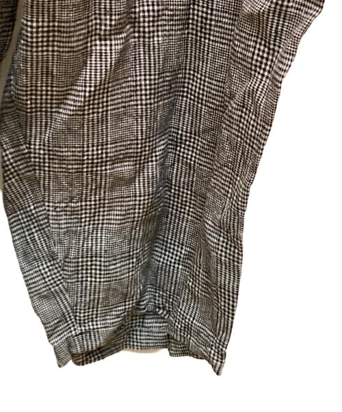 nest Robe（ネストローブ）nest Robe (ネストローブ) グレンチェックリネンサロペット ブラック×ホワイト サイズ:FREEの古着・服飾アイテム