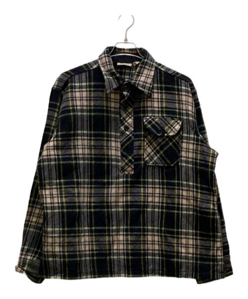 L.L.Bean（エルエルビーン）L.L.Bean (エルエルビーン) ヴィンテージプルオーバーウールチェックシャツ グリーン サイズ:XLの古着・服飾アイテム