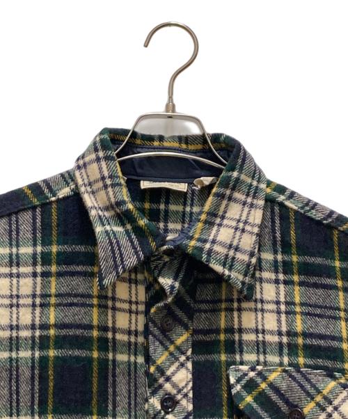 L.L.Bean（エルエルビーン）L.L.Bean (エルエルビーン) ヴィンテージプルオーバーウールチェックシャツ グリーン サイズ:XLの古着・服飾アイテム