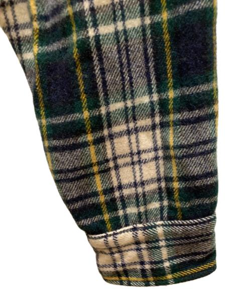 L.L.Bean（エルエルビーン）L.L.Bean (エルエルビーン) ヴィンテージプルオーバーウールチェックシャツ グリーン サイズ:XLの古着・服飾アイテム