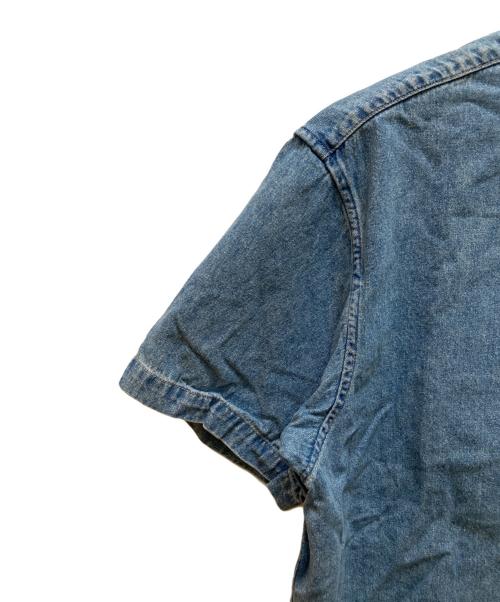 SUPREME（シュプリーム）Supreme (シュプリーム) ロゴ刺繍 半袖デニムシャツ インディゴ サイズ:Mの古着・服飾アイテム