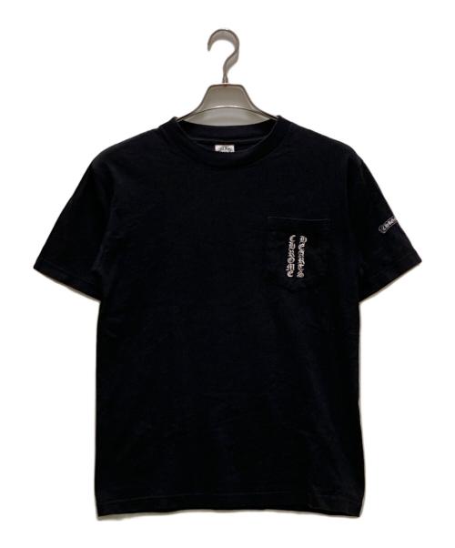 CHROME HEARTS（クロムハーツ）CHROME HEARTS (クロムハーツ) バックススクロールラベルプリント半袖カットソー ブラック サイズ:Mの古着・服飾アイテム