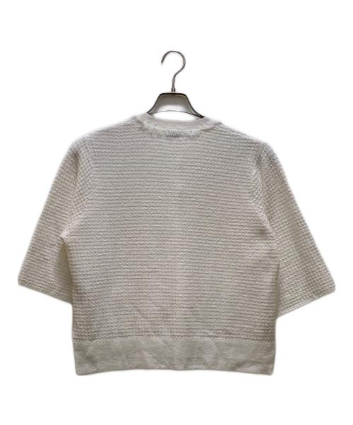 KUMIKYOKU（クミキョク）KUMIKYOKU (クミキョク) ツィードニット カーディガン ホワイト サイズ:2の古着・服飾アイテム