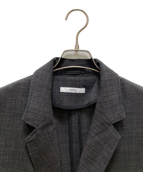 JOURNAL STANDARD relume（ジャーナルスタンダード レリューム）JOURNAL STANDARD relume (ジャーナルスタンダード レリューム) テックキャンバス ダブルプレスト ジャケット グレー サイズ:Lの古着・服飾アイテム
