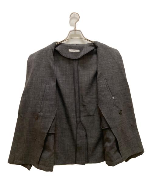 JOURNAL STANDARD relume（ジャーナルスタンダード レリューム）JOURNAL STANDARD relume (ジャーナルスタンダード レリューム) テックキャンバス ダブルプレスト ジャケット グレー サイズ:Lの古着・服飾アイテム