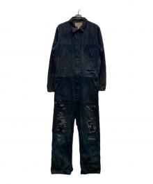 RRL（ダブルアールエル）の古着「ダメージ・リペア加工デニムオールインワン」｜インディゴ