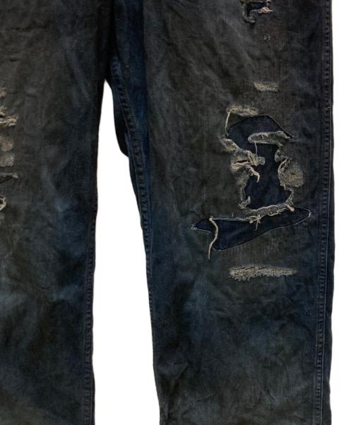 RRL（ダブルアールエル）RRL (ダブルアールエル) ダメージ・リペア加工デニムオールインワン インディゴ サイズ:Lの古着・服飾アイテム