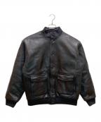 Time is onタイムイズオン）の古着「【A1 JACKET】cow leather」｜ブラック