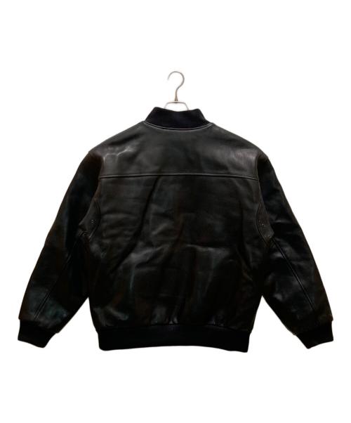 Time is on（タイムイズオン）Time is on (タイムイズオン) 【A1 JACKET】cow leather ブラック サイズ:2の古着・服飾アイテム