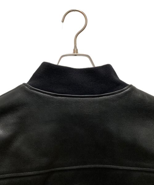 Time is on（タイムイズオン）Time is on (タイムイズオン) 【A1 JACKET】cow leather ブラック サイズ:2の古着・服飾アイテム