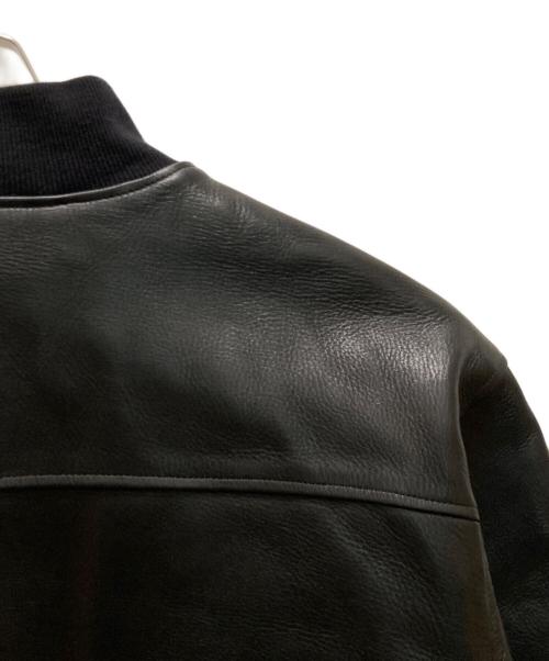 Time is on（タイムイズオン）Time is on (タイムイズオン) 【A1 JACKET】cow leather ブラック サイズ:2の古着・服飾アイテム