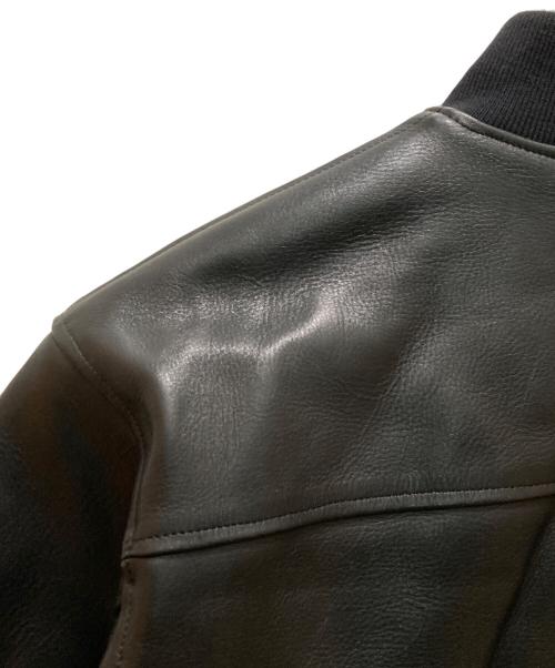Time is on（タイムイズオン）Time is on (タイムイズオン) 【A1 JACKET】cow leather ブラック サイズ:2の古着・服飾アイテム