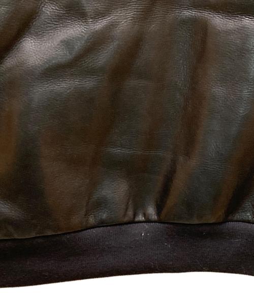 Time is on（タイムイズオン）Time is on (タイムイズオン) 【A1 JACKET】cow leather ブラック サイズ:2の古着・服飾アイテム