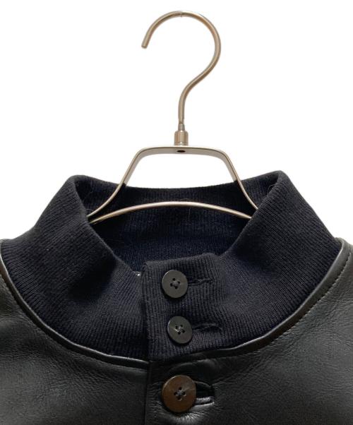 Time is on（タイムイズオン）Time is on (タイムイズオン) 【A1 JACKET】cow leather ブラック サイズ:2の古着・服飾アイテム