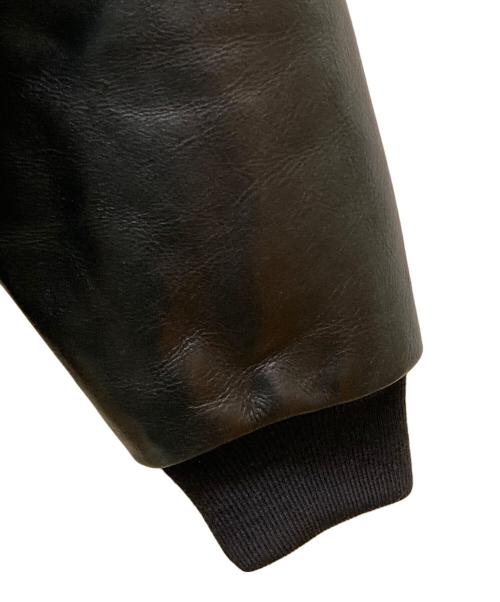 Time is on（タイムイズオン）Time is on (タイムイズオン) 【A1 JACKET】cow leather ブラック サイズ:2の古着・服飾アイテム