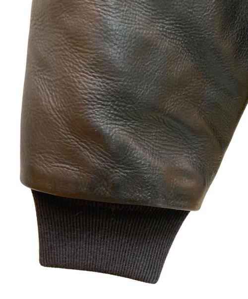 Time is on（タイムイズオン）Time is on (タイムイズオン) 【A1 JACKET】cow leather ブラック サイズ:2の古着・服飾アイテム