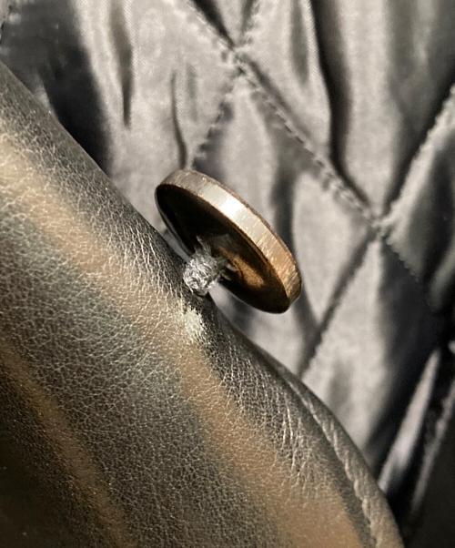 Time is on（タイムイズオン）Time is on (タイムイズオン) 【A1 JACKET】cow leather ブラック サイズ:2の古着・服飾アイテム